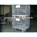 Moveable wire roll container